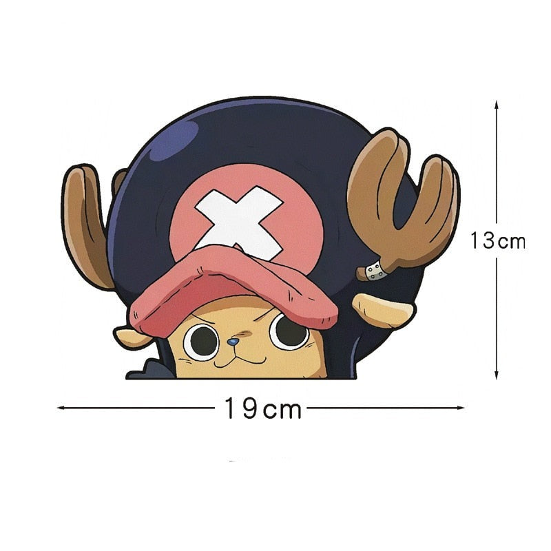 One Piece 'Tony Tony | Black Pink Hat' Vinyl Car Peeker Sticker