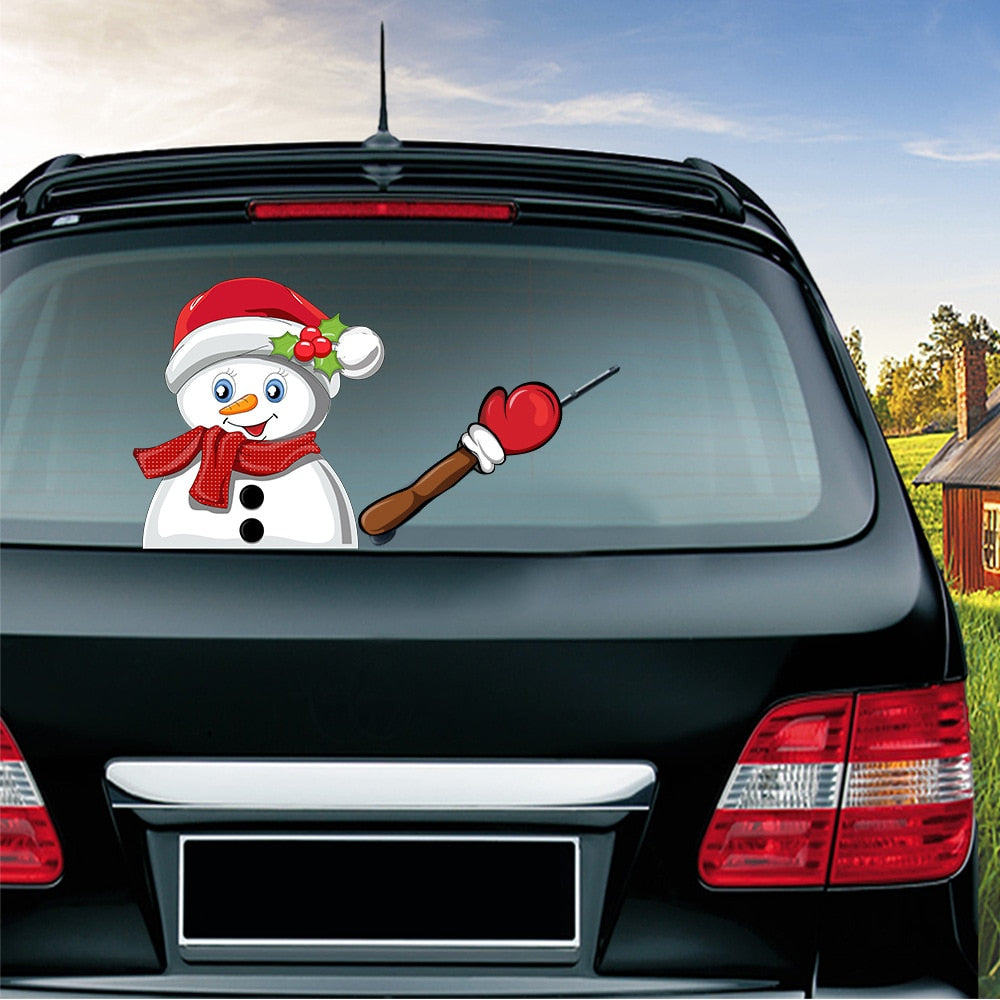 Snowman 'Blue Eyes' Vinyl Car Wiper Sticker