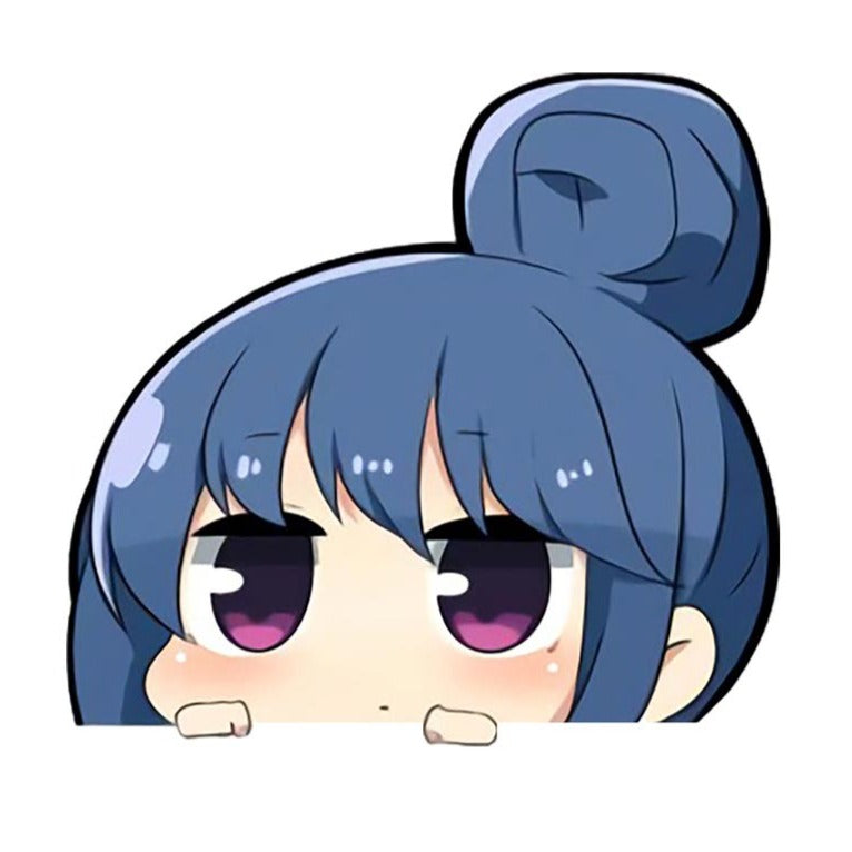 Laid-Back Camp 'Cute Rin Shima' Vinyl Car Peeker Sticker