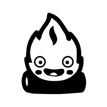 Calcifer Flame 'Joyful' Vinyl Car Sticker