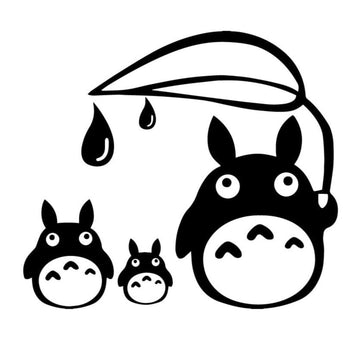 My Neighbor Totoro 'Oh, Chuu And Chibi-Totoro | Leaf Umbrella | 1.0' Vinyl Car Sticker
