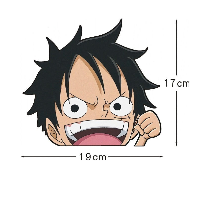 One Piece 'Luffy | Shouting' Vinyl Car Peeker Sticker