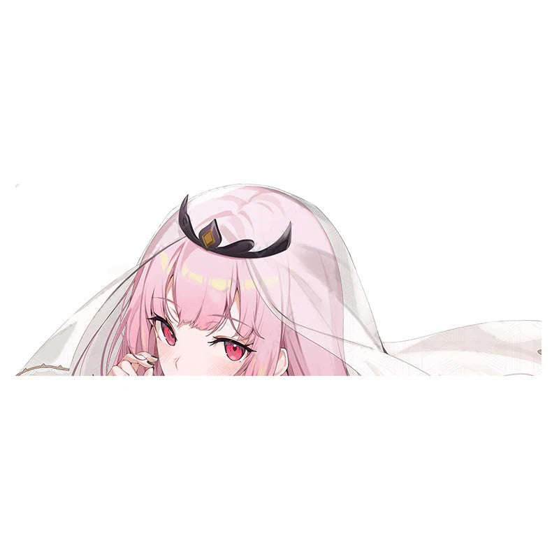 Virtual YouTuber 'Mori Calliope | Looking' Vinyl Car Peeker Sticker