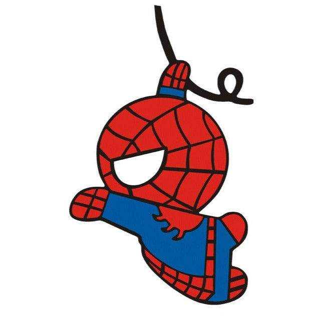 Spider-Man 'Hanging And Web Shooting | Left' Vinyl Car Sticker
