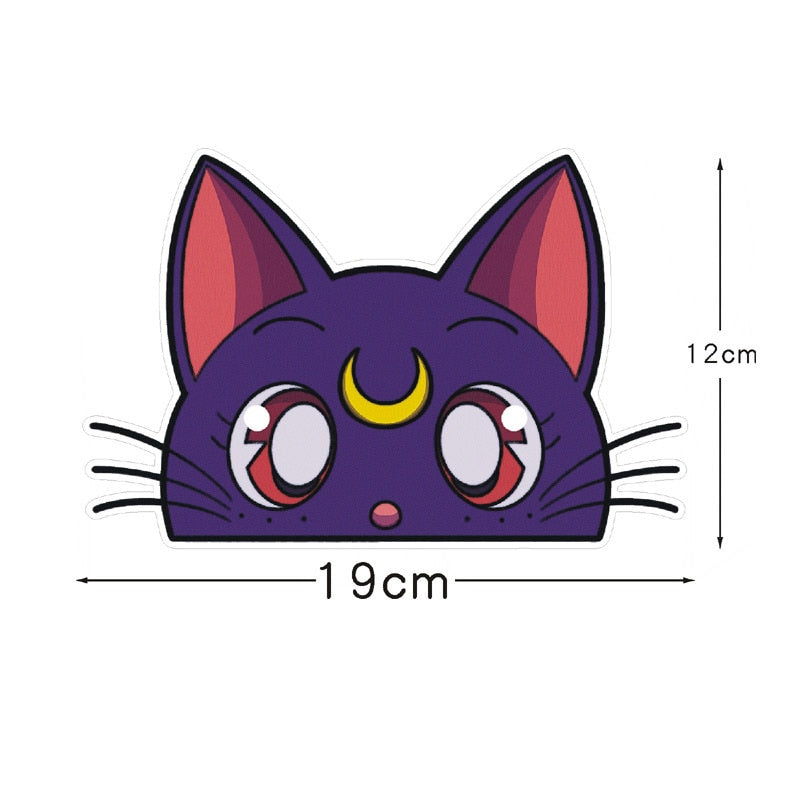 Sailor Moon 'Luna | Surprised' Vinyl Car Peeker Sticker