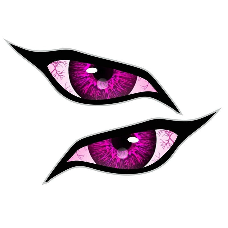 Evil Eyes 'Purple Bloodshot' Vinyl Car Sticker
