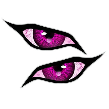 Evil Eyes 'Purple Bloodshot' Vinyl Car Sticker