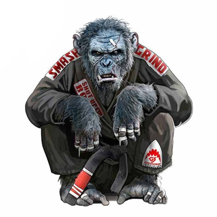Jiu Jitsu 'Fierce Gorilla | Sitting' Vinyl Car Sticker