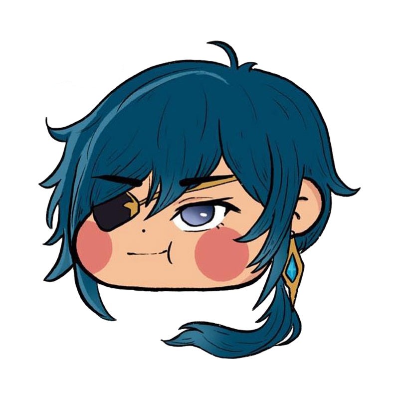 Genshin Impact 'Chibi Kaeya | Head' Vinyl Car Sticker