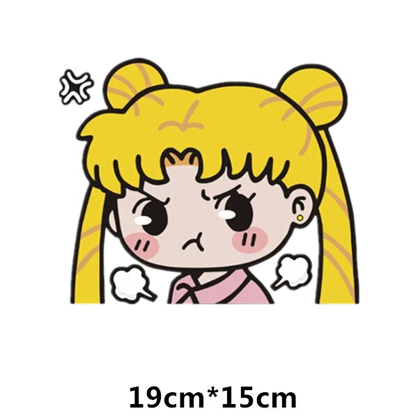 Sailor Moon 'Chibi Moon | Angry' Vinyl Car Peeker Sticker