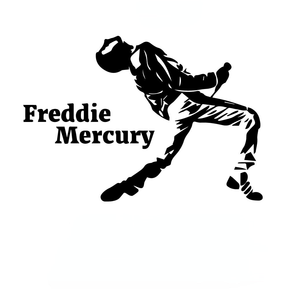 Freddie Mercury 'Bending' Vinyl Car Sticker
