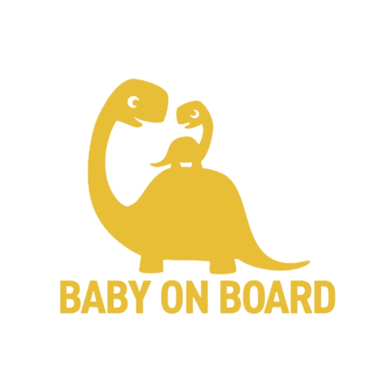 Baby On Board 'Mother And Baby Dinosaur' Vinyl Car Sticker