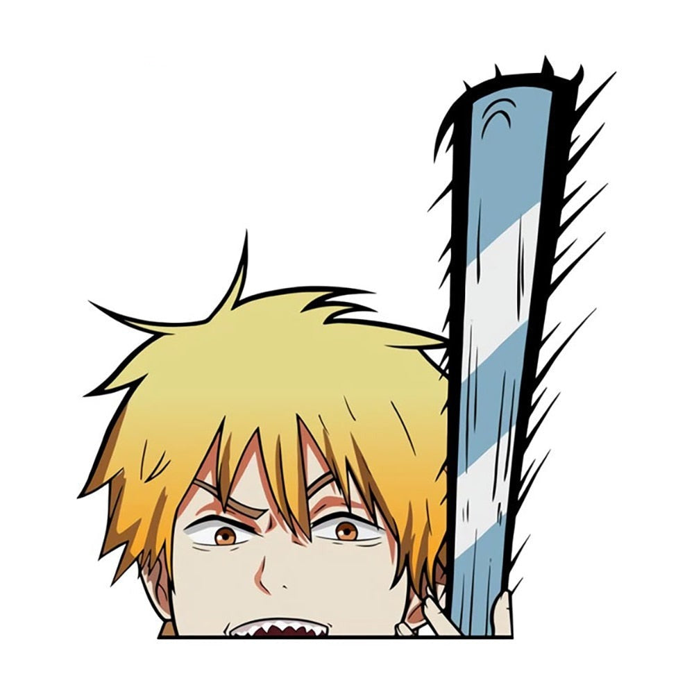 Chainsaw Man 'Denji | Sharp Teeth' Vinyl Car Peeker Sticker