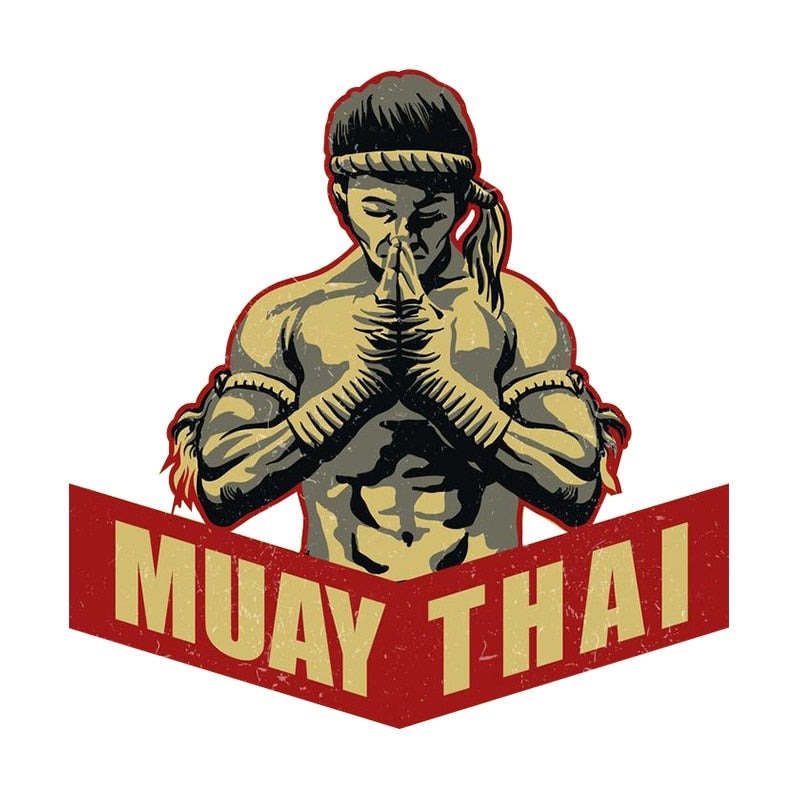 Thailand Boxing 'Muay Thai' Vinyl Car Sticker