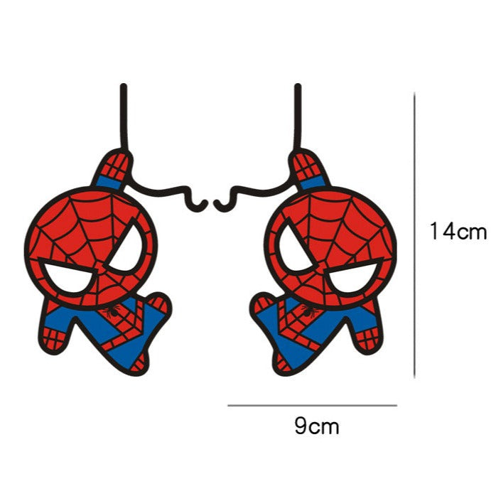 Spider-Man 'Hanging On Black Rope | Left And Right' Vinyl Car Sticker