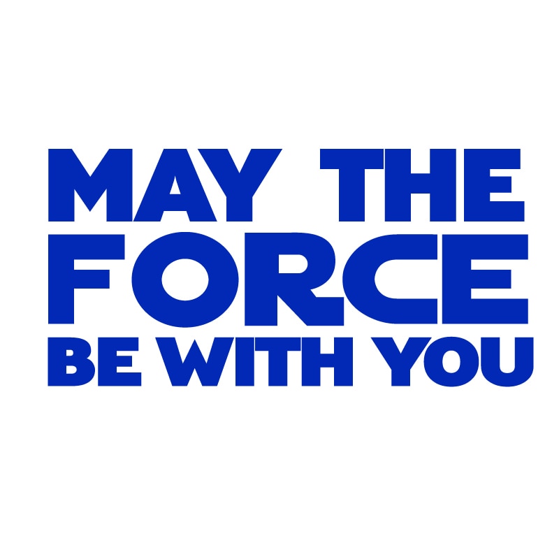 Star Wars 'May The Force Be With You' Vinyl Car Sticker