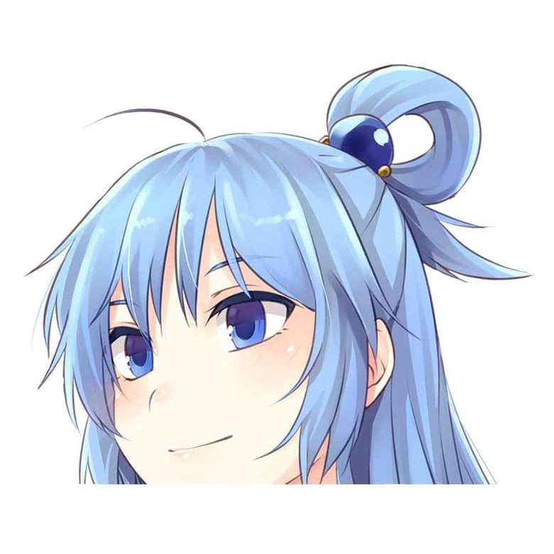 KonoSuba 'Aqua | Serious' Vinyl Car Peeker Sticker