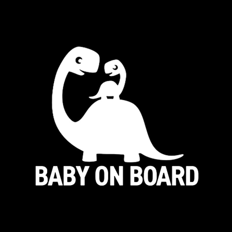 Baby On Board 'Mother And Baby Dinosaur' Vinyl Car Sticker