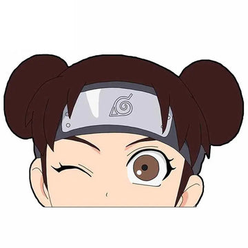Naruto 'Tenten | Winking' Vinyl Car Peeker Sticker