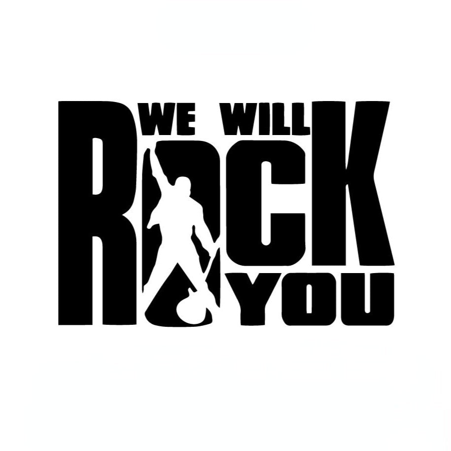Freddie Mercury 'We Will Rock You' Vinyl Car Sticker