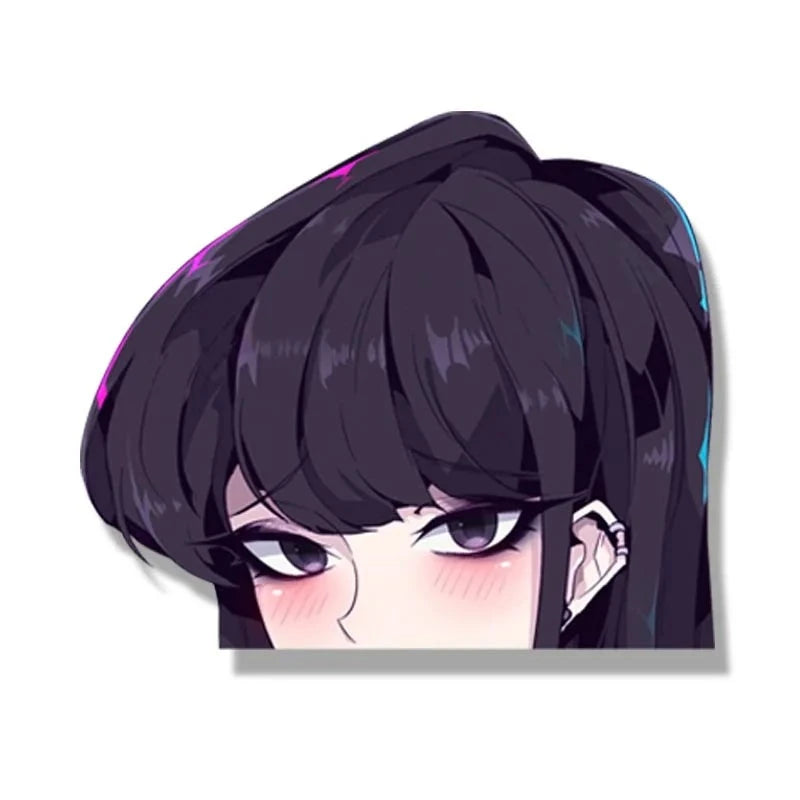 Komi Can't Communicate 'Komi Shouko | Serious' Vinyl Car Peeker Sticker
