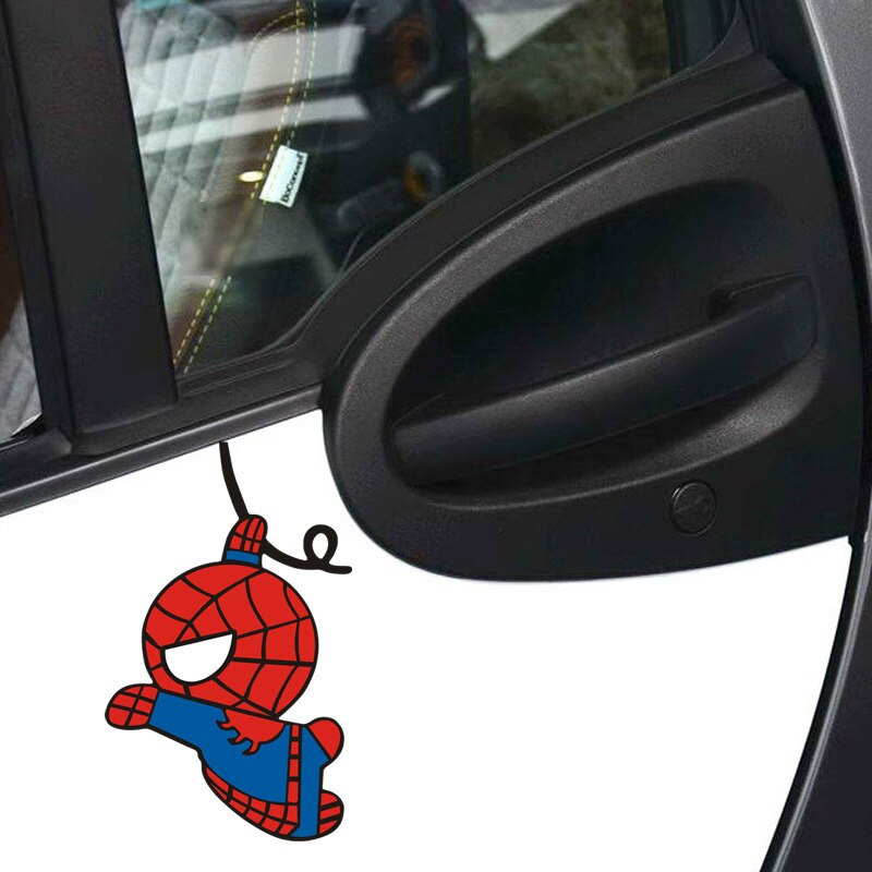 Spider-Man 'Hanging And Web Shooting | Left' Vinyl Car Sticker
