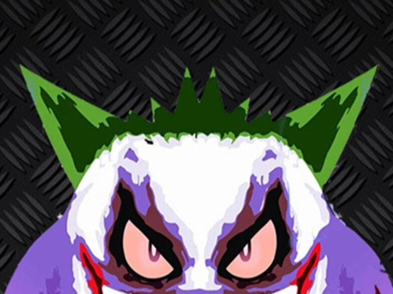 Pokemon 'Ghost Gengar | Green Hair' Vinyl Car Peeker Sticker