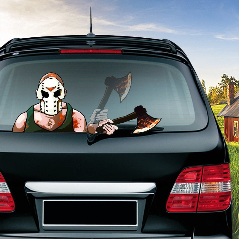 Friday the 13th 'Jason Voorhees | Bloody Axe' Vinyl Car Wiper Sticker