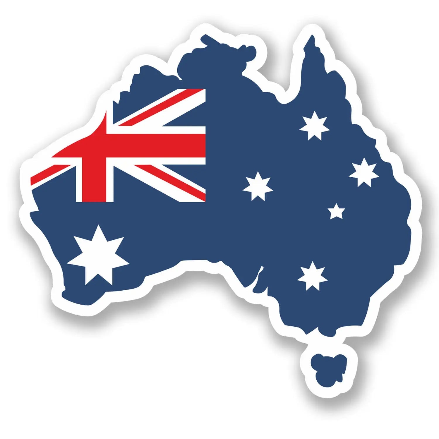 Australia Flag 'Map' Vinyl Car Sticker