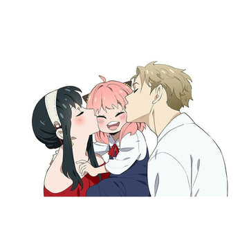 Spy x Family 'Loid And Yor Forger | Kissing Anya' Vinyl Car Sticker