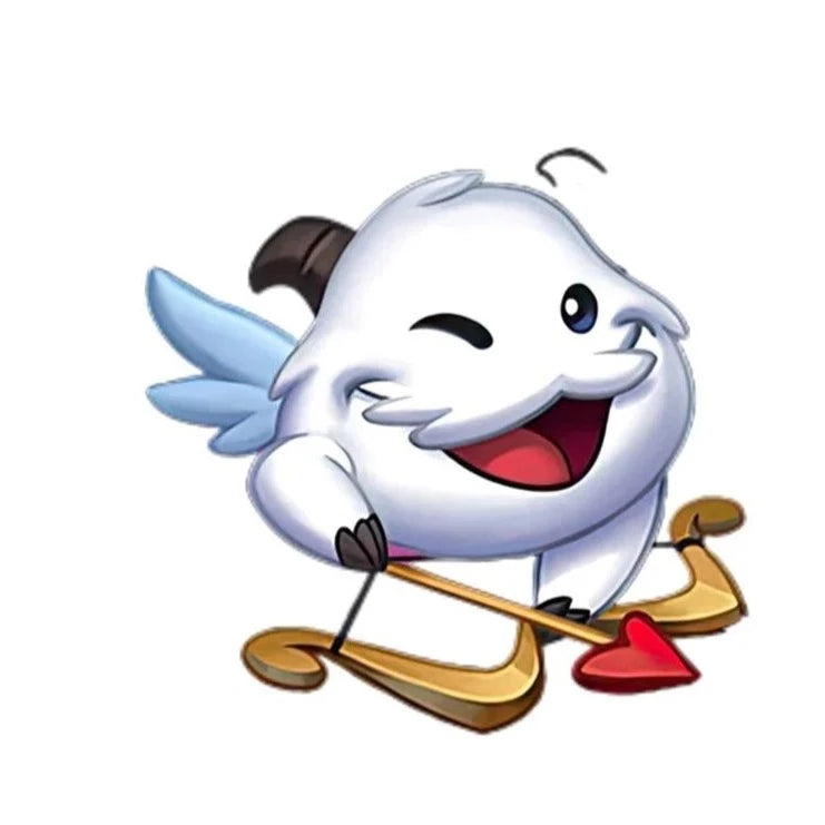 League of Legends 'Cupid Poro | Bow and Arrow' Vinyl Car Peeker Sticker
