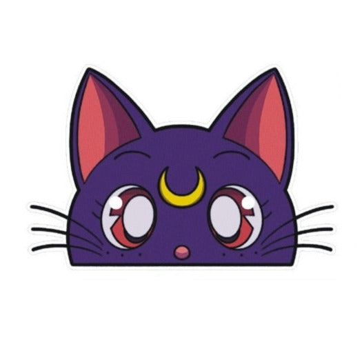 Sailor Moon 'Luna | Surprised' Vinyl Car Peeker Sticker