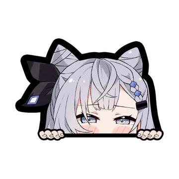 Virtual YouTuber 'Vestia Zeta | Shy' Vinyl Car Peeker Sticker