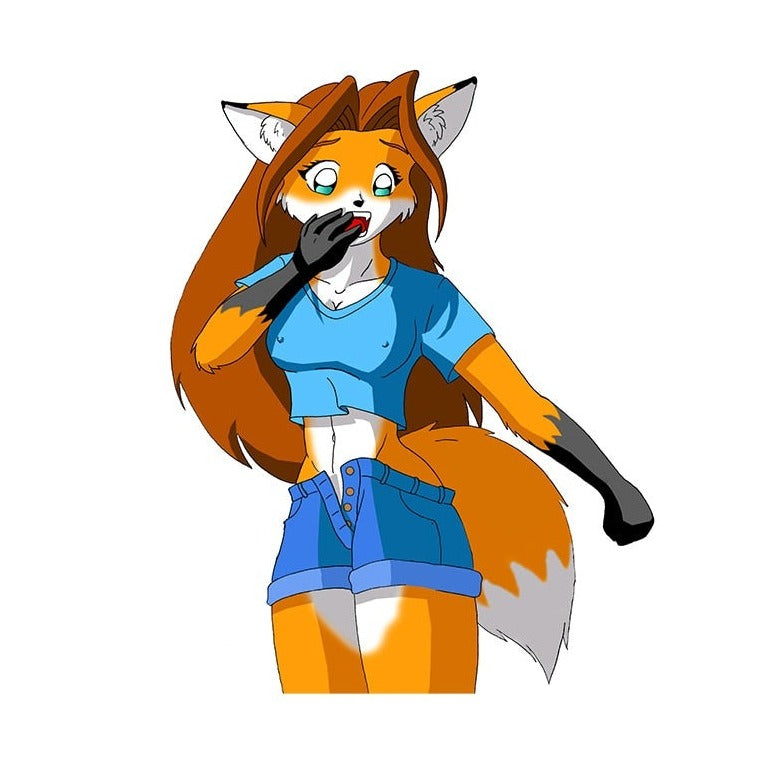 Sexy Fox 'Shocked' Vinyl Car Sticker