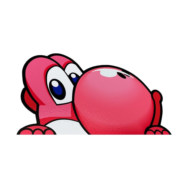 Super Mario Bros. 'Yoshi | Peeking Dinosaur | 1.0' Vinyl Car Peeker Sticker