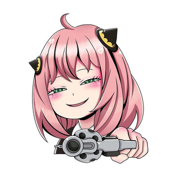 Spy x Family 'Anya | Pointing Gun' Vinyl Car Sticker