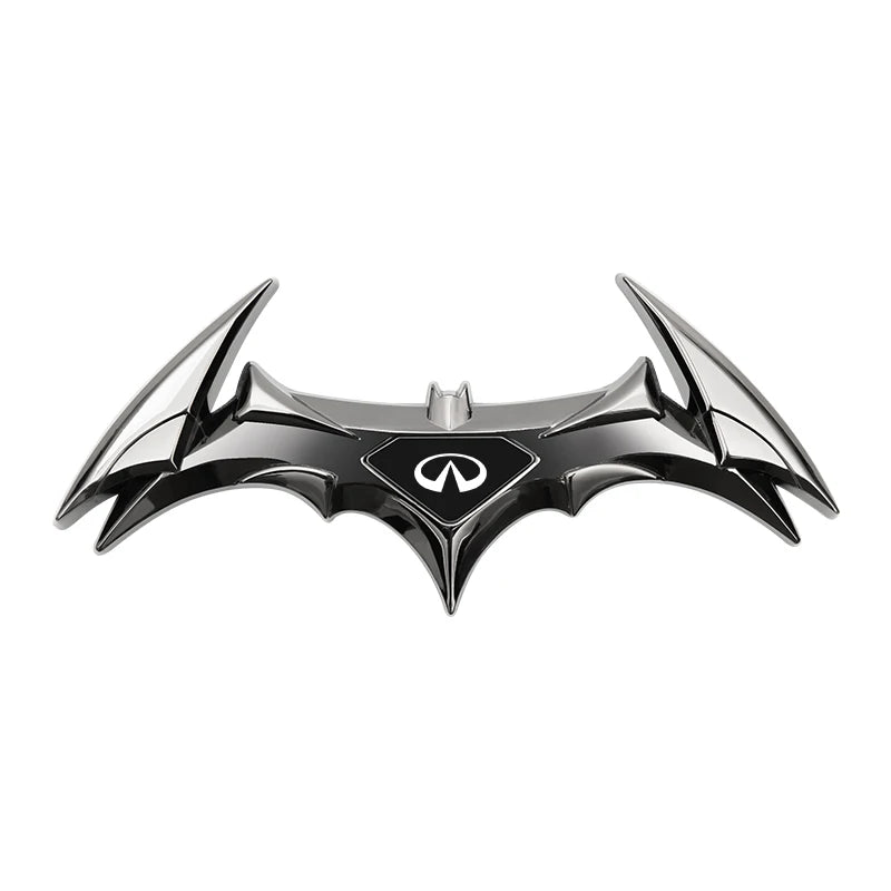 Cool 3D 'Bat Shape Badge | Black And Red' Metal Car Sticker