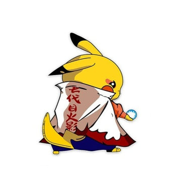 Pikachu x Naruto Uzumaki '7th Hokage Suit' Vinyl Car Sticker