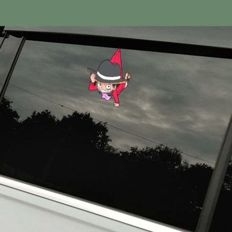 One Piece 'Hanging Luffy | Angry' Vinyl Car Sticker