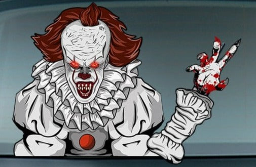 It 'Pennywise | Scary Clown' Vinyl Car Wiper Sticker