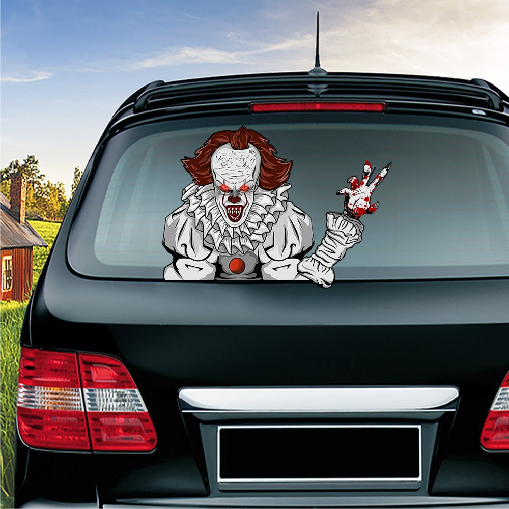 It 'Pennywise | Scary Clown' Vinyl Car Wiper Sticker