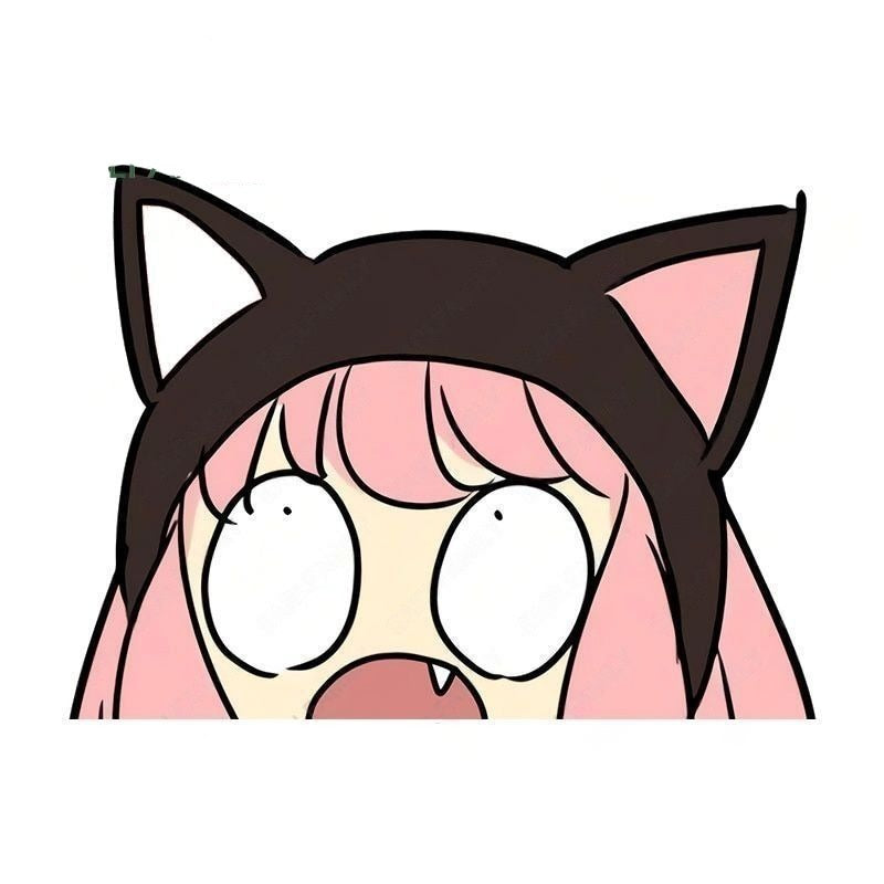 Spy × Family 'Anya Forger | Scared' Vinyl Car Peeker Sticker