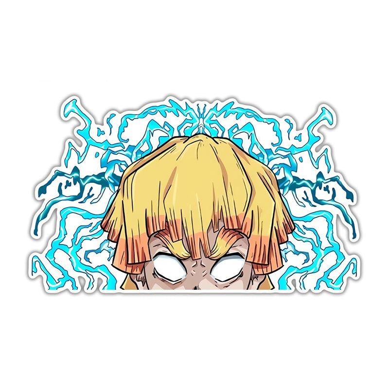 Demon Slayer 'Zenitsu | Thunder Breathing Form' Vinyl Car Peeker Sticker