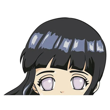 Naruto 'Young Hinata Hyuga' Vinyl Car Peeker Sticker
