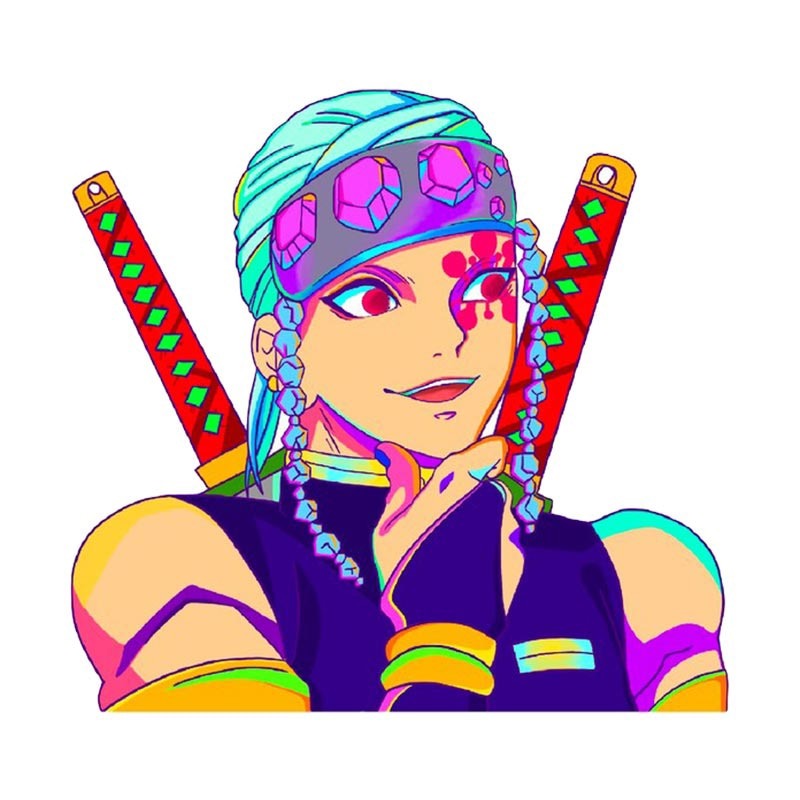 Demon Slayer 'Tengen Uzui | Thinking' Vinyl Car Peeker Sticker