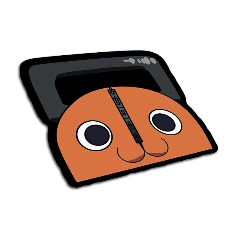 Chainsaw Man 'Pochita | Face' Vinyl Car Peeker Sticker
