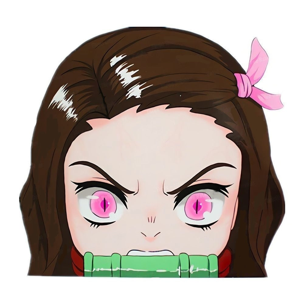 Demon Slayer 'Nezuko | Angry' Vinyl Car Peeker Sticker