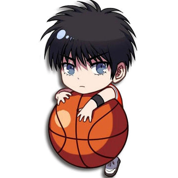 Slam Dunk 'Kaede Rukawa | Chibi | Holding Ball | Front' Vinyl Car Sticker