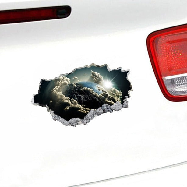 Smashed Hole 'Dark Earth' Vinyl Car Sticker