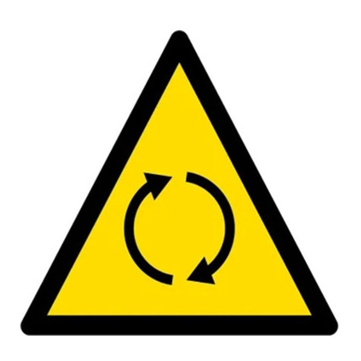 Warning Sign 'Harfington Triangle Beware of Rotating Bodies' Vinyl Car Sticker